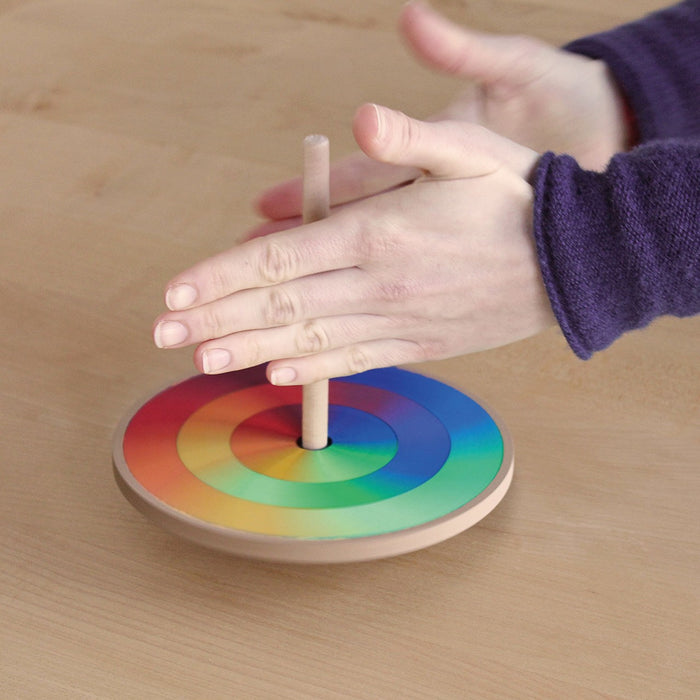 Hand-Spinning Top - Goethe Color Wheel - Grimm's Wooden Toys