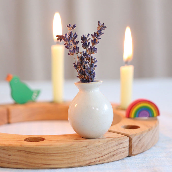 Blue or White Vase - For Birthday Ring or Celebration Ring - Grimm's Wooden Toys