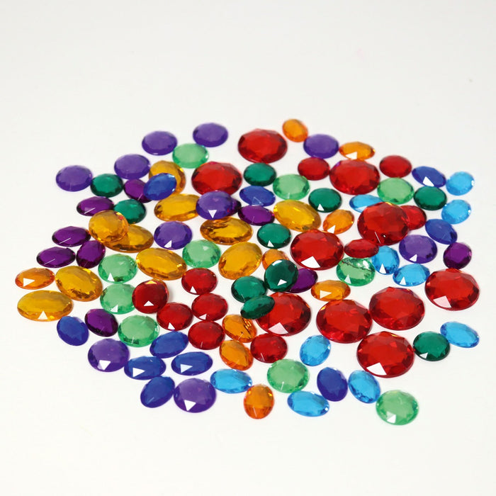 100 Small Acrylic Glitter Stones - Grimm's