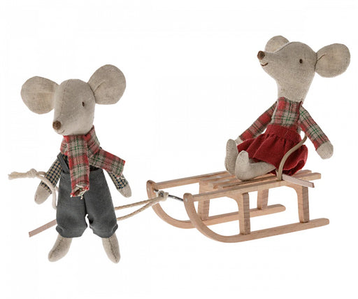 Wooden sled for Maileg mice