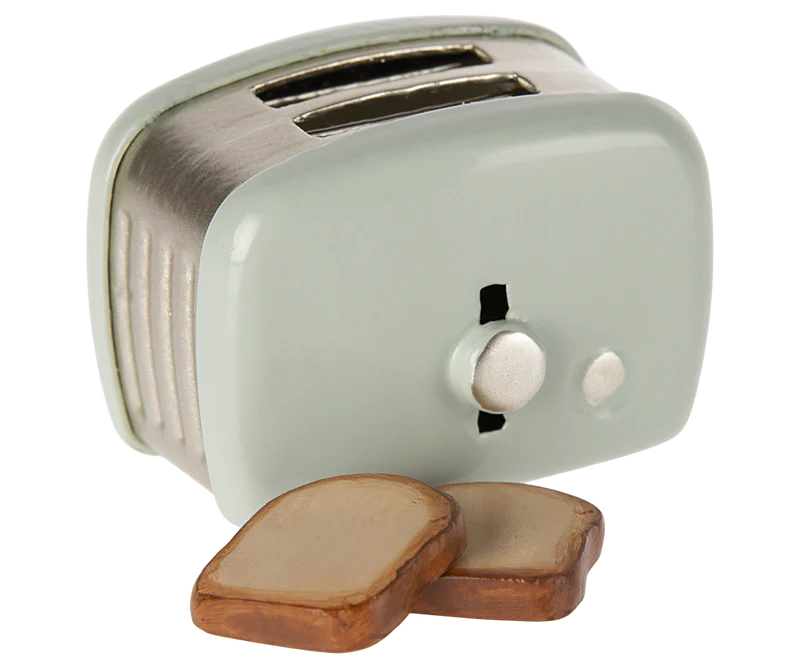 Miniature Toaster & Bread - Maileg - Mouse Toaster in Mint