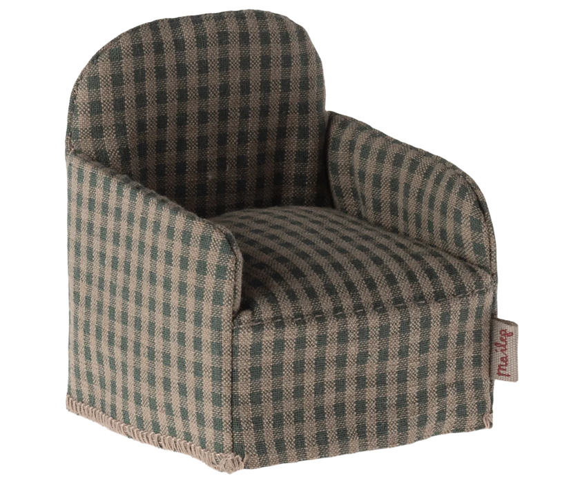 Mouse Chair - Green Checker - Maileg