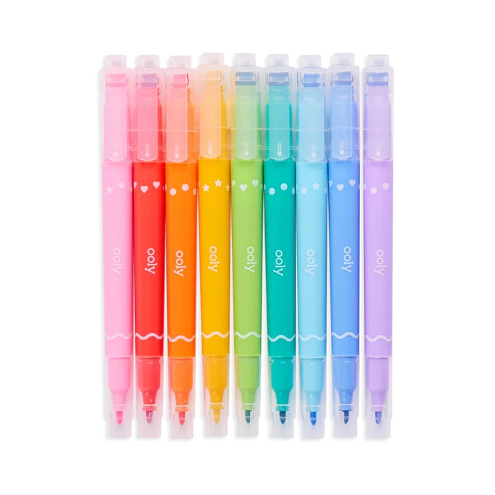 set of 9 double ended markers