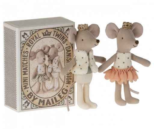 Royal Twin Little Brother and Little sister Mouse in a Match Box
