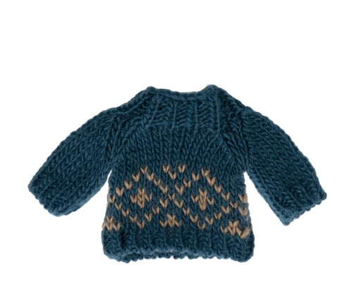 Blue knitted sweater