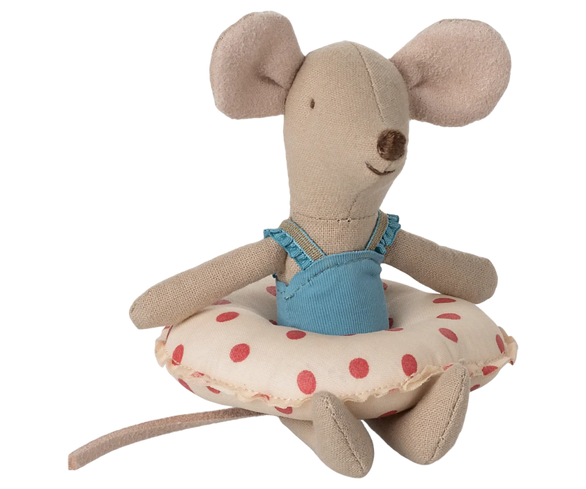 Beach Mouse - Little Sister - Red Dot Float - Maileg Mouse