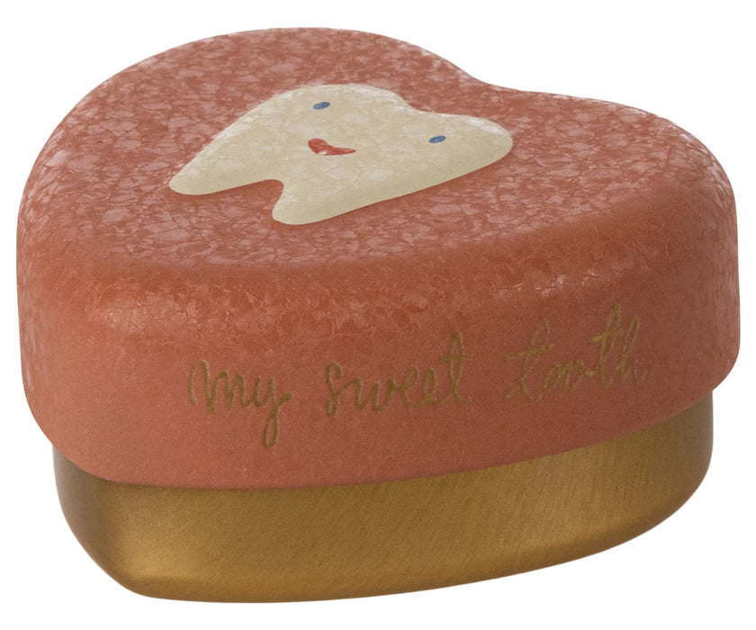 My Tooth Box - Heart Shaped Tooth Tin - Maileg (Rose or Mint)
