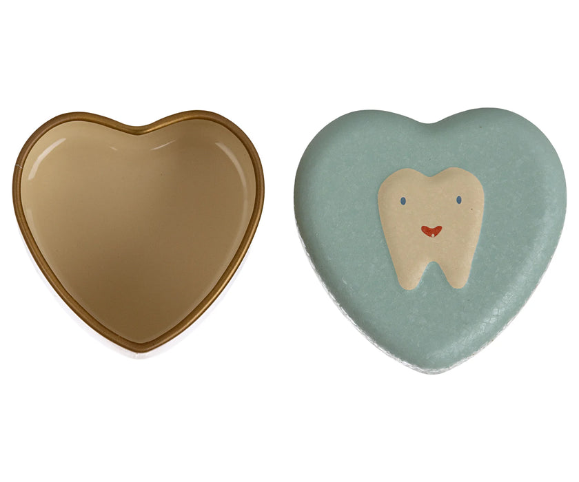 My Tooth Box - Heart Shaped Tooth Tin - Maileg (Rose or Mint)
