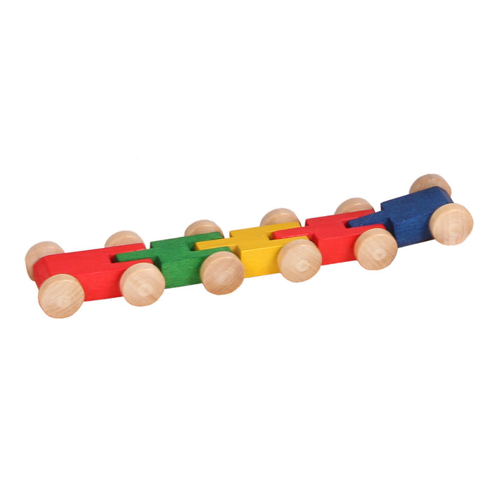 Colorful Cascade Tower with Wooden Cars - Beck