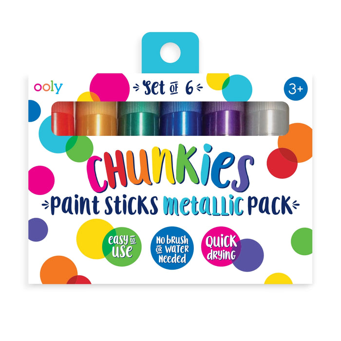 Tempera Paint Sticks - Metallic - Chunkies - Set of 6 - OOLY