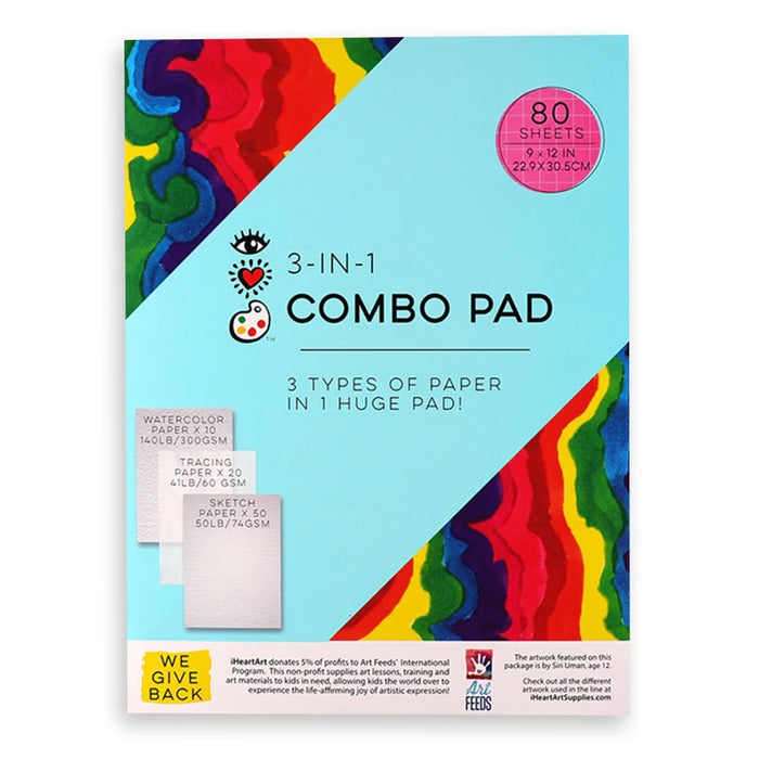 3-In-1 Combo Art Paper - Watercolor, Sketch, and Tracing Paper - I