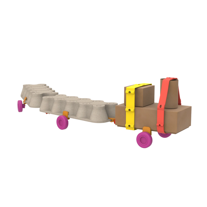 44 PC Vehicle Arts & Crafts Kit - Eco-Friendly STEM Toy Building Set - ODDY