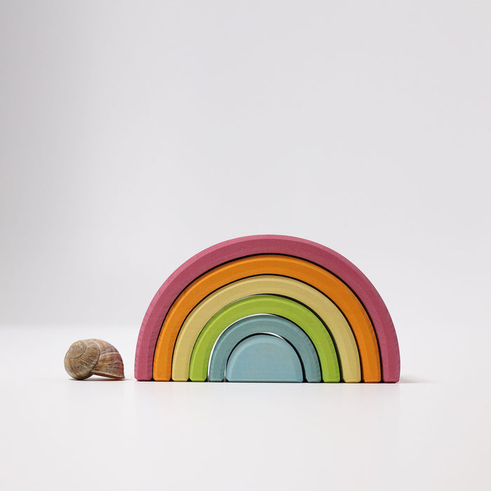 6-Piece Natural Rainbow Stacking Tunnel Grimm's Medium Rainbow