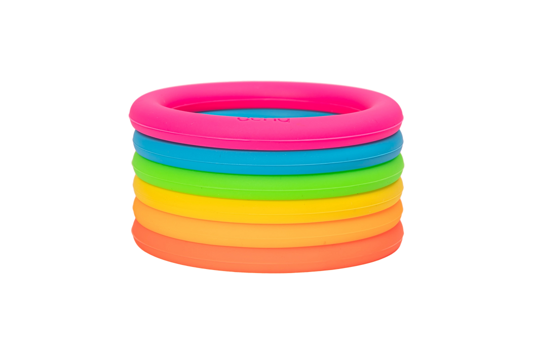 6 Neon Rings - Dena Toys - Silicone BPA-free Rings