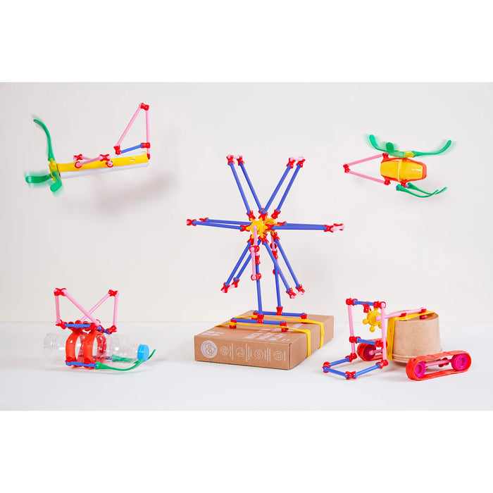 92 PC Inventions Building Kit - Eco-Friendly STEM Toy Building Set - ODDY