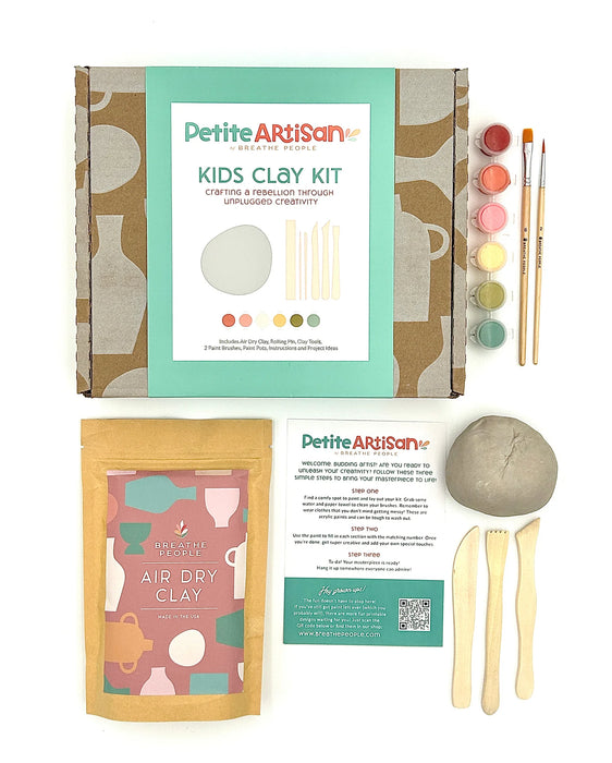 Air Dry Clay Pinch Pot Kit - Screen-Free Kids Craft - Petite Artisan