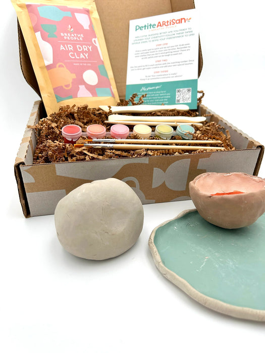 Air Dry Clay Pinch Pot Kit - Screen-Free Kids Craft - Petite Artisan