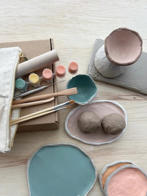 Air Dry Clay Pinch Pot Kit - Screen-Free Kids Craft - Petite Artisan