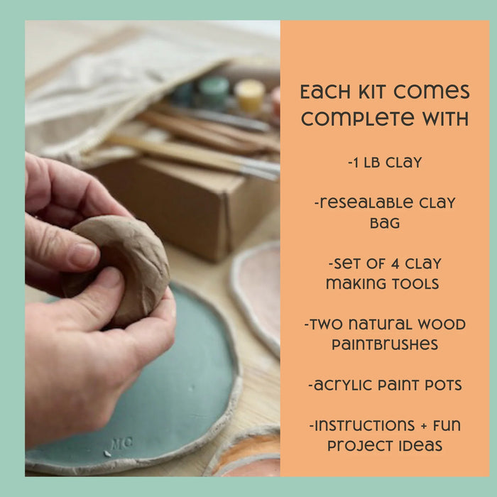 Air Dry Clay Pinch Pot Kit - Screen-Free Kids Craft - Petite Artisan