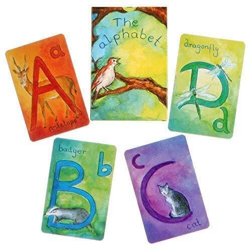 Alphabet Flash Cards - Waldorf Style Letter and Animal Cards - 48 Cards  - Grimm's