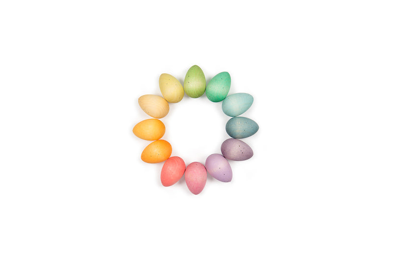 Happy Eggs - Wooden Colorful Eggs - Grapat