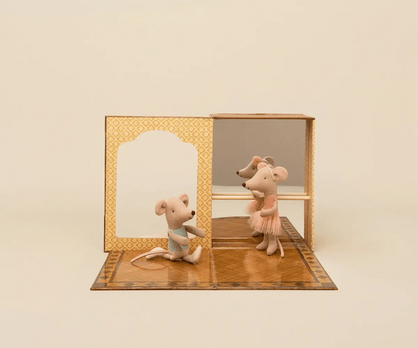 Ballet Mice in Dance Studio Set - Little Sister and Brother- Maileg