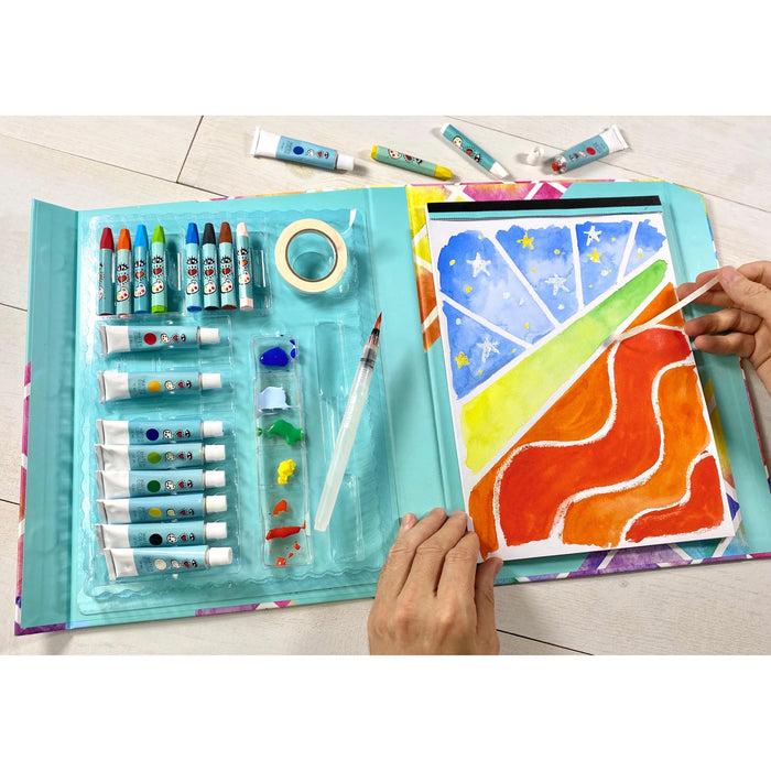 Batik Art Bundle  - Watercolor Paints & Oil Pastels Set - I Heart Art