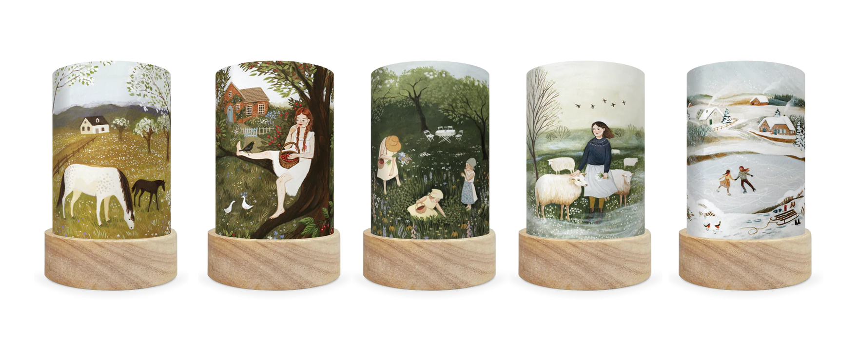 Robin Pieterse Seasonal  Set of 5 - Artwork Shades For Toverlux Lantern