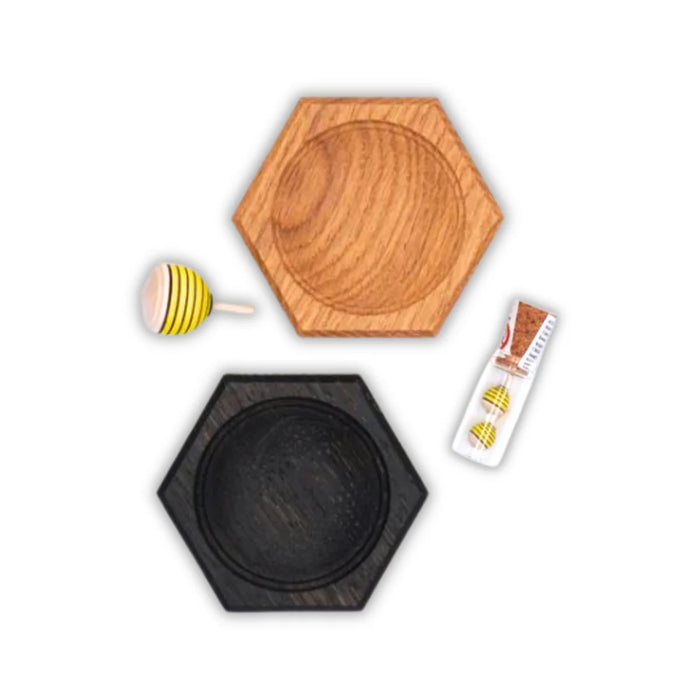 Bee Hive Spinning Set - 2 Boards and 3 Spinning Tops - Mader