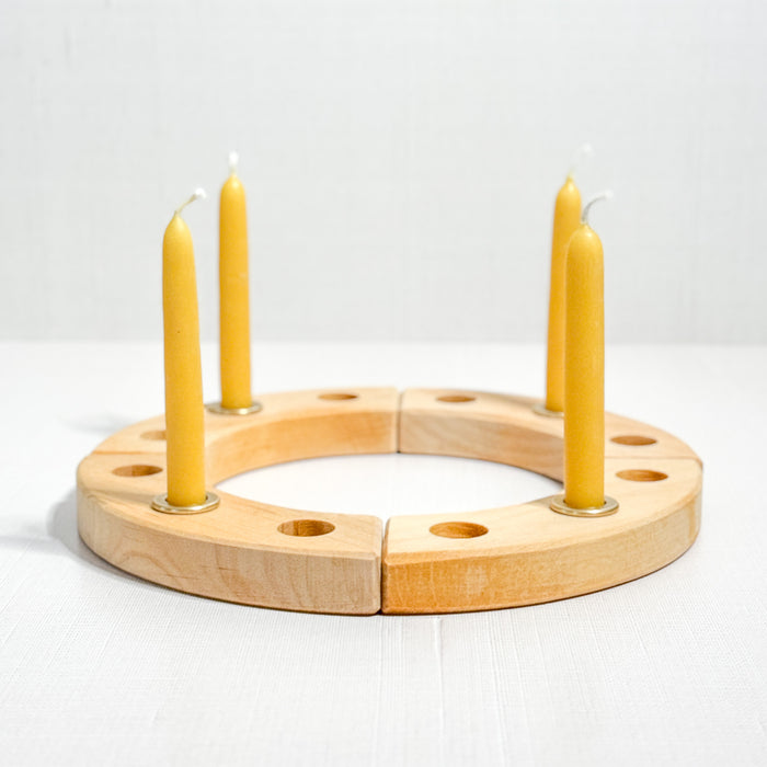 Beeswax Celebration Ring Candles - 12 Pack - Made in the USA