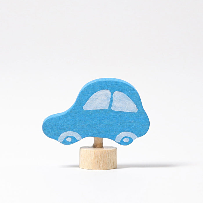 Blue Car - Decorative Figure for Celebration Ring - Grimm's Wooden Toys