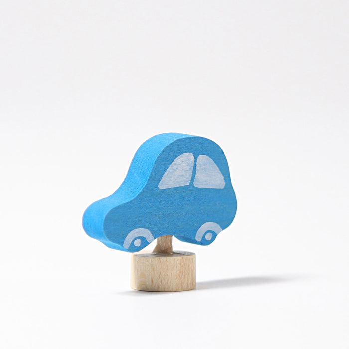 Blue Car - Decorative Figure for Celebration Ring - Grimm's Wooden Toys