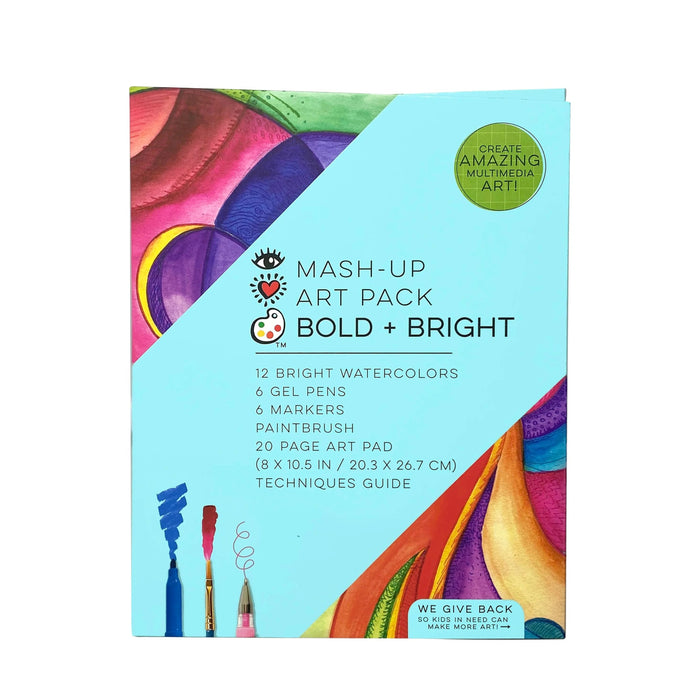 Bold and Bright Art Bundle - Pen & Paint Art Set - I Heart Art