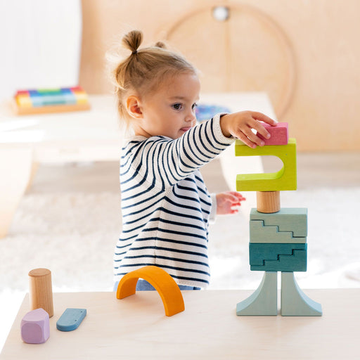 Child playing with Building World Cloud Play  - Grimm's Wooden Toys