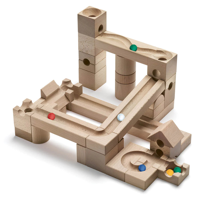 CUBORO Junior - The starter Set - Wooden Marble Run for 3 years and up