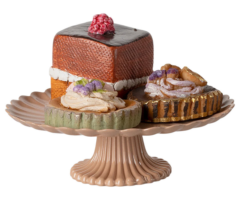 Cakes and Cake Stand -  Miniature Size  - Maileg