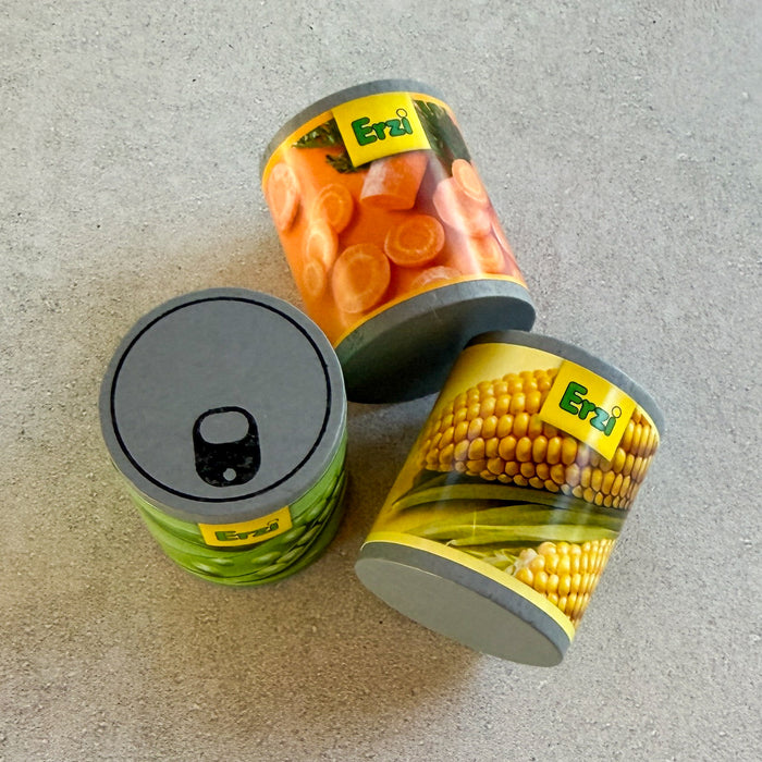 Canned Food Veggie Mix - Wooden Play Food - Erzi