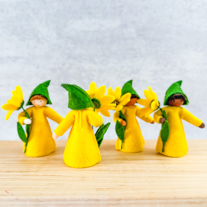 Cape Marigold Fairy - 3" Doll - Holding A Flower - Ambrosius Flower Fairies
