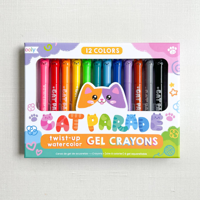 Cat Parade - Twist-Up Gel Crayons Kitty Cat - Set of 12 - OOLY — Oak & Ever