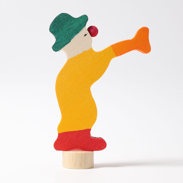 Clown With Trumpet - Decorative Figure for Celebration Ring - Grimm's Wooden Toys