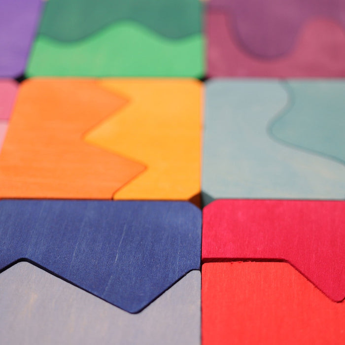 Concave and Convex Wooden Building Puzzle  - Grimm's Wooden Toys