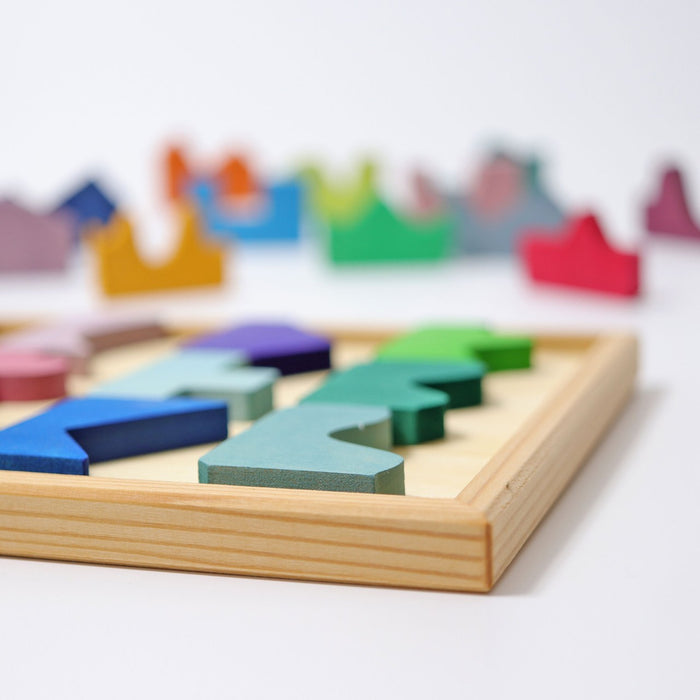 Concave and Convex Wooden Building Puzzle  - Grimm's Wooden Toys