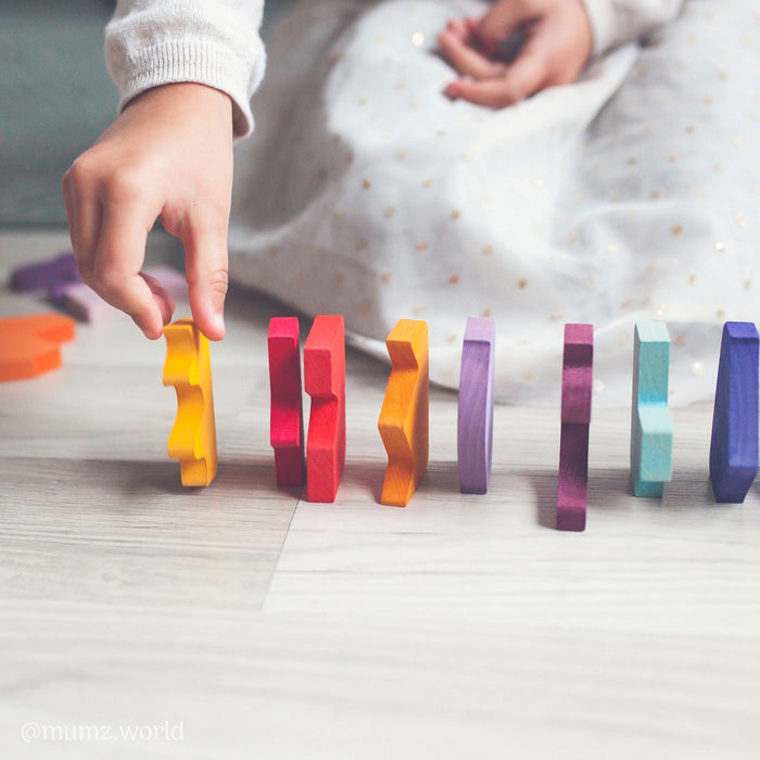 Concave and Convex Wooden Building Puzzle  - Grimm's Wooden Toys