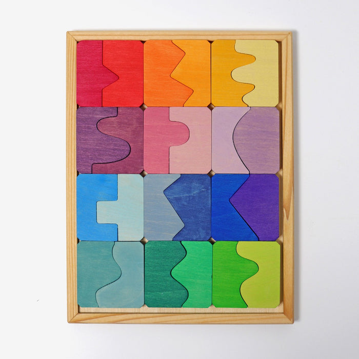 Concave and Convex Wooden Building Puzzle  - Grimm's Wooden Toys