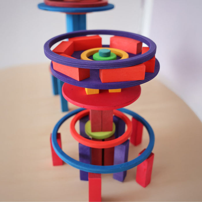 Concentric Circles and Rings - Rainbow - Grimm's Wooden Toys