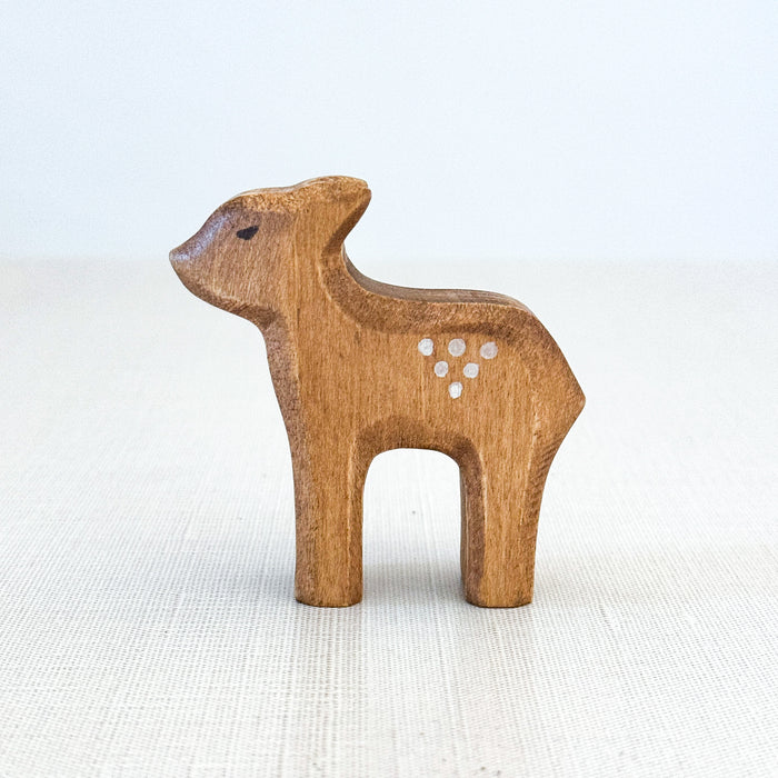 Fawn standing - Hand Painted Wooden Animal - HolzWald
