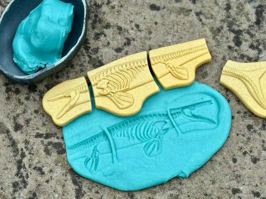 Dino Dig & Build Stone Puzzle Set - Pliosaur & Stegosaurus