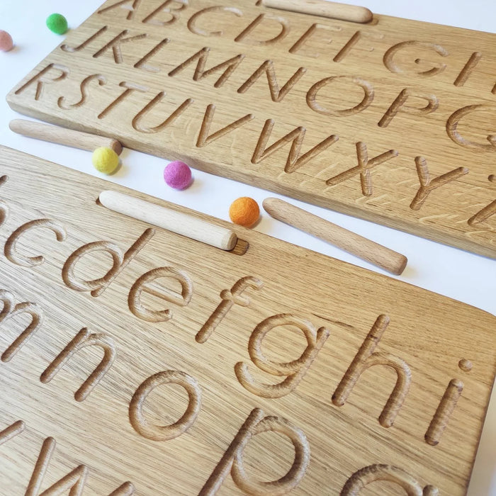 Double-Sided Alphabet Tracing Board – Montessori Uppercase & Lowercase Tracing Board