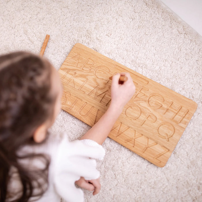 Double-Sided Alphabet Tracing Board – Montessori Uppercase & Lowercase Tracing Board