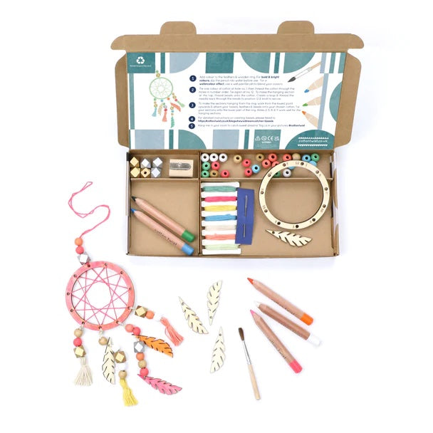 Dreamcatcher Craft Kit -Make Your Own Wooden Dreamcatcher - Kids Craft Kit